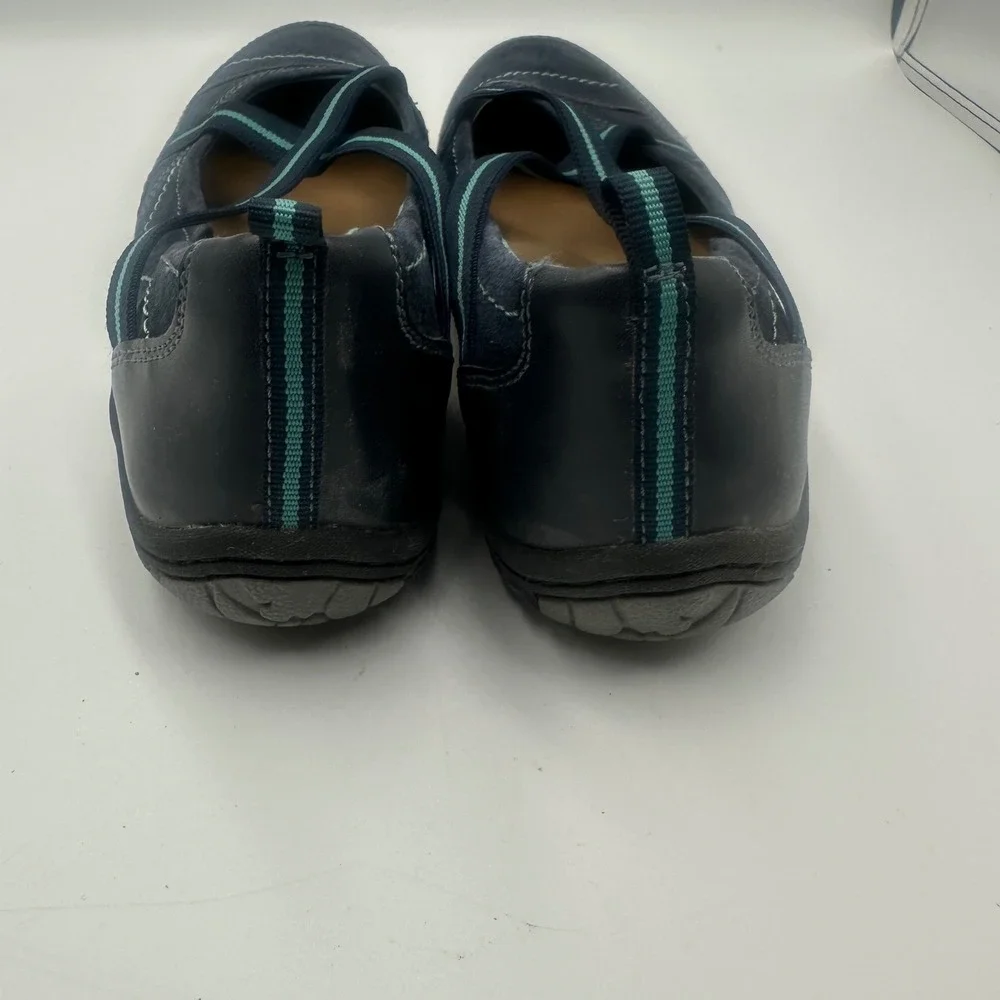 Earth Origins Arleen Flats Women 11M Navy Blue Suede Leather Mary Jane Comfort